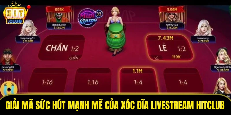 Giải mã sức hút mạnh mẽ của xóc đĩa livestream Hitclub